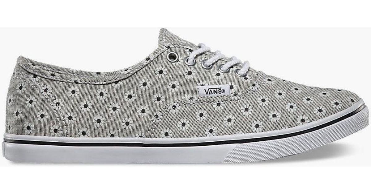 vans floral chambray authentic lo pro