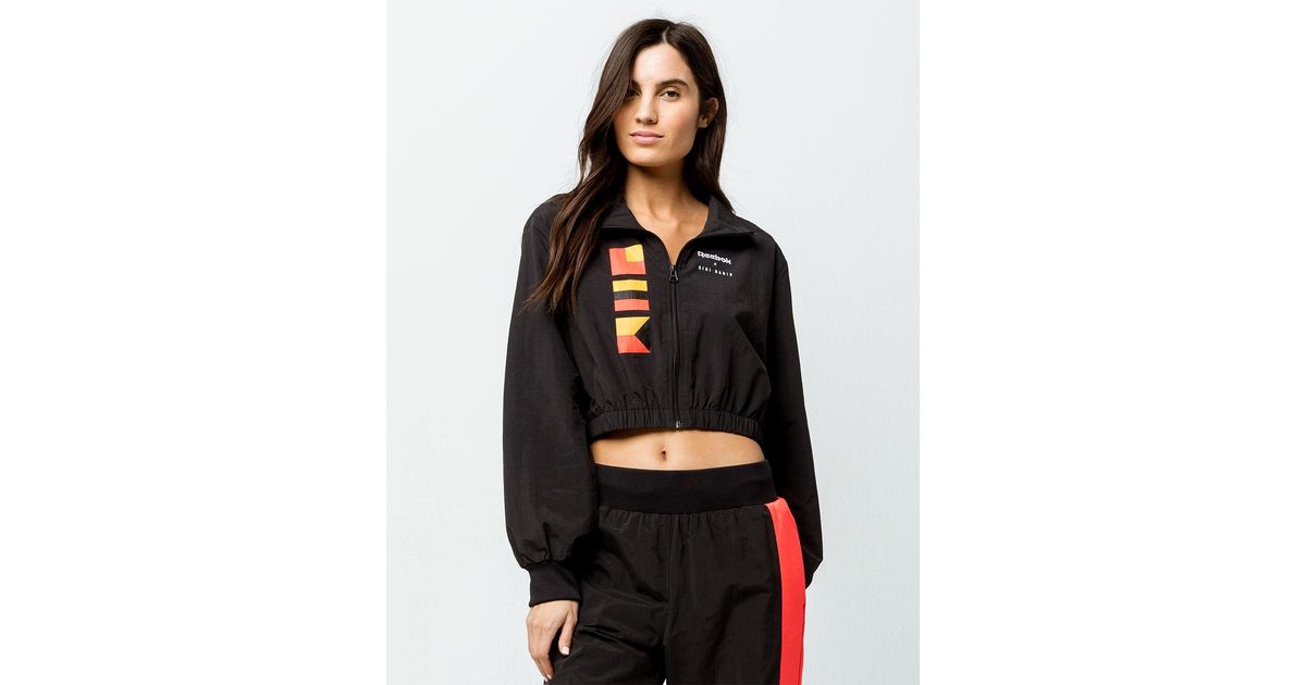 Reebok Black X Gigi Hadid Crop Womens Track Jacket