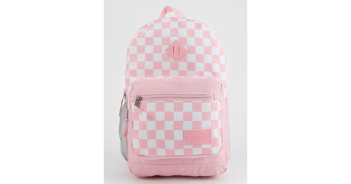 pink checkerboard backpack