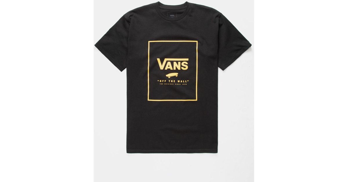 vans t shirt mens gold