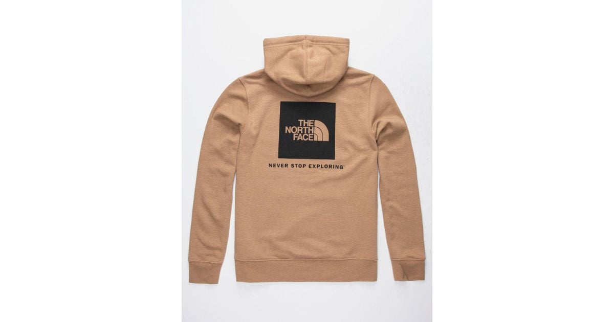 The North Face Fleece Red Box Light Tan Mens Hoodie In Black For Men Lyst