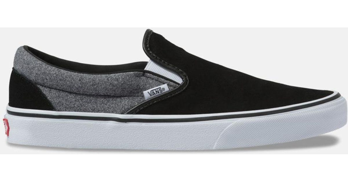 vans classic slip on suiting black