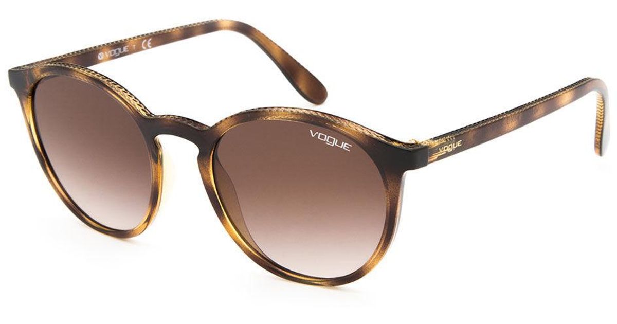 Vogue Eyewear Vogue Braided Round Tortoise Brown Sunglasses Lyst
