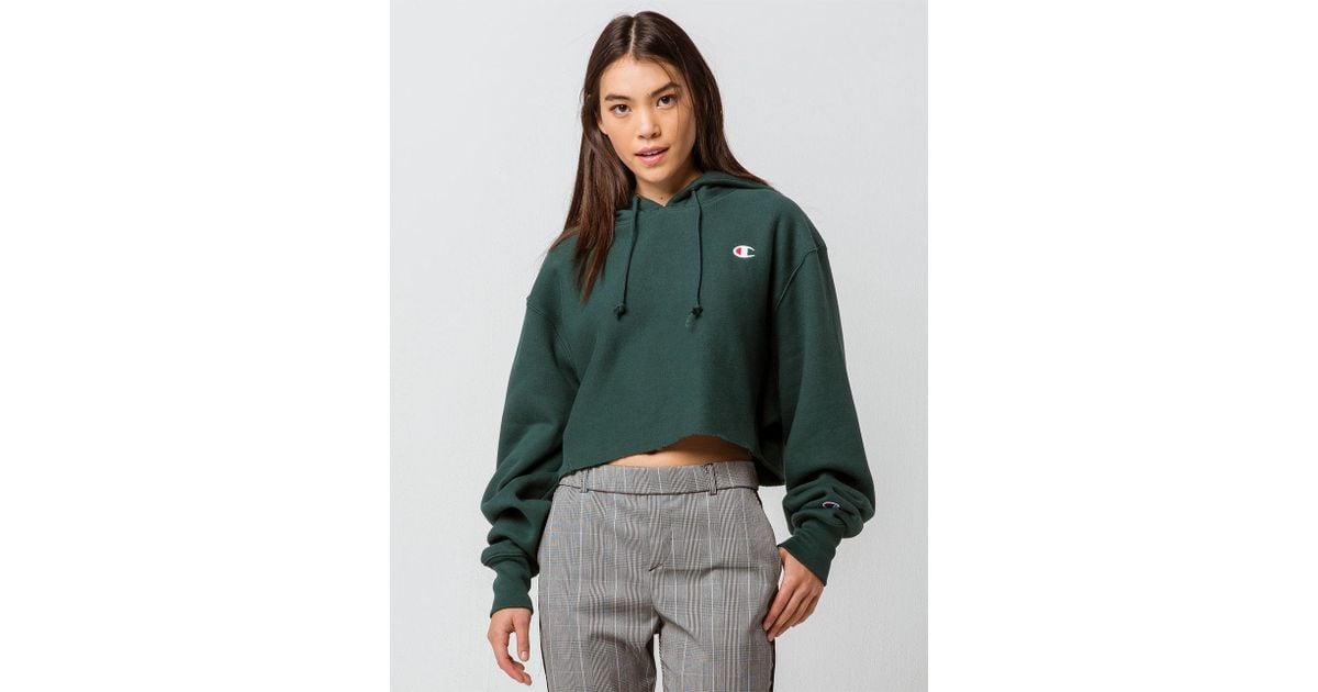 champion reverse weave lakeside green hoodie