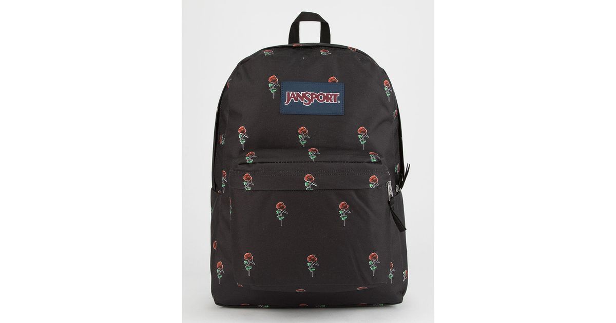 jansport black rose backpack