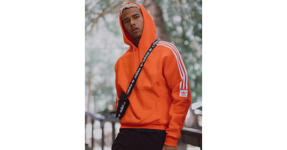adidas orange hoodie mens