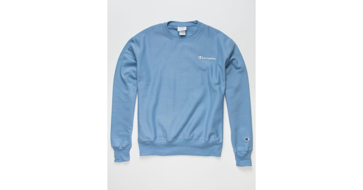 powder blue champion sweatshirt