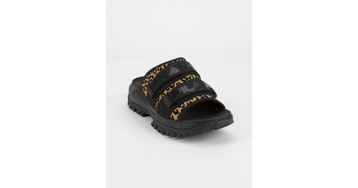 fila leopard sandals
