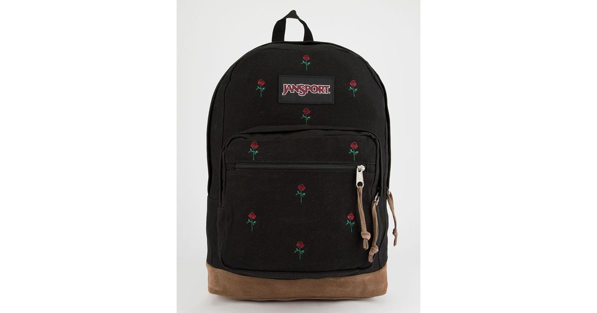 jansport backpack with roses