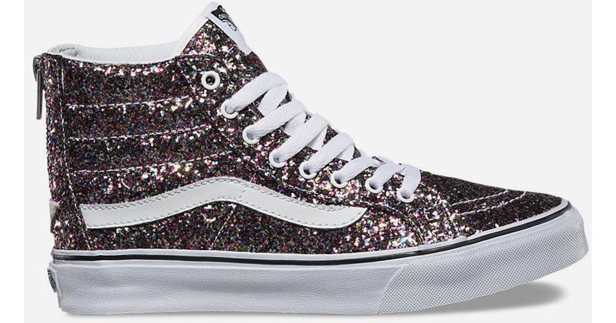 Vans Rubber Chunky Glitter Sk8hi Slim Zip Womens Shoes Lyst