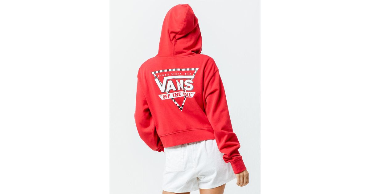womens red vans hoodie