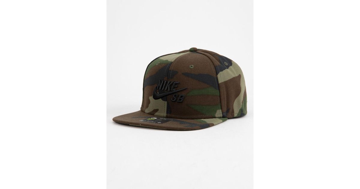 nike camo snapback