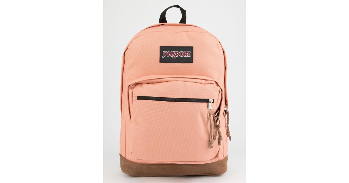 jansport peach backpack