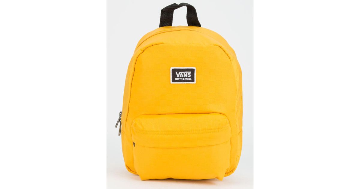 vans mustard mini backpack