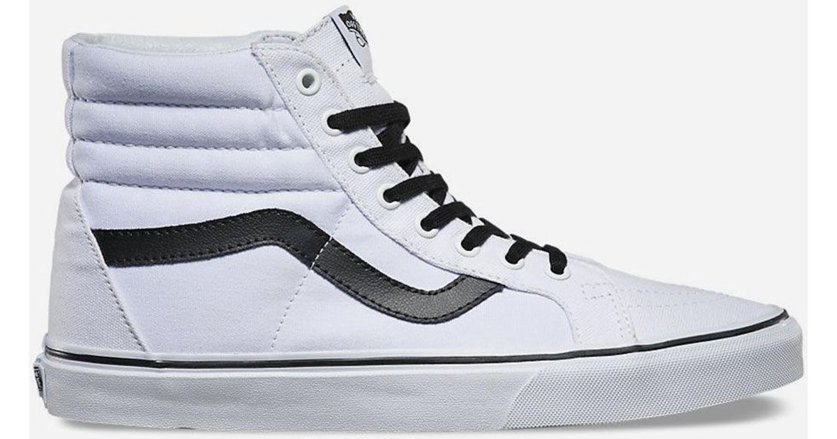 Vans Canvas Sk8-hi Reissue True White \u0026 Black Mens Shoes for Men - Lyst