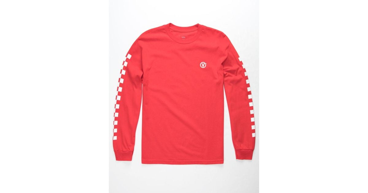 long sleeve red vans shirt
