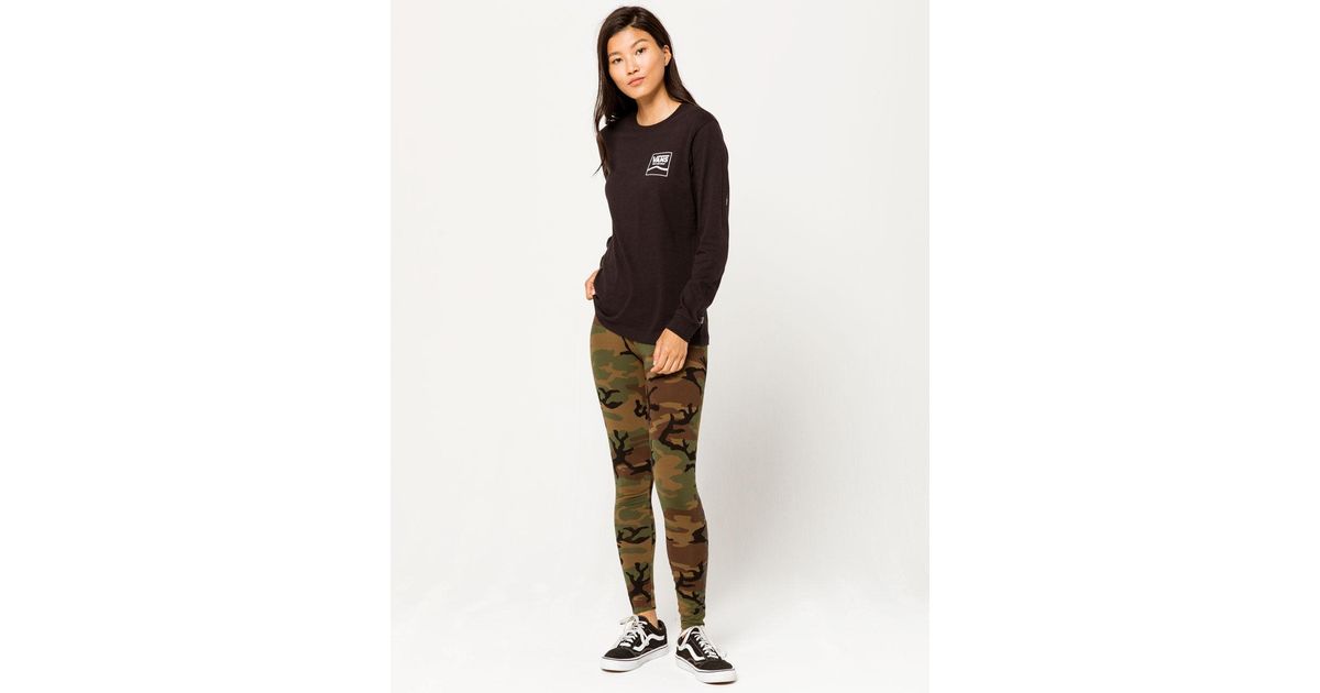 vans camo shirt womens