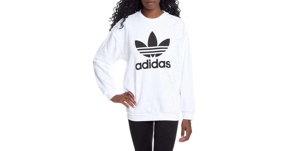 adidas trefoil crewneck