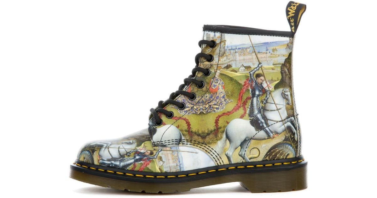 Dr. Martens Leather Unisex 1460 George \u0026 Dragon Green 8 Eye Boot - Lyst