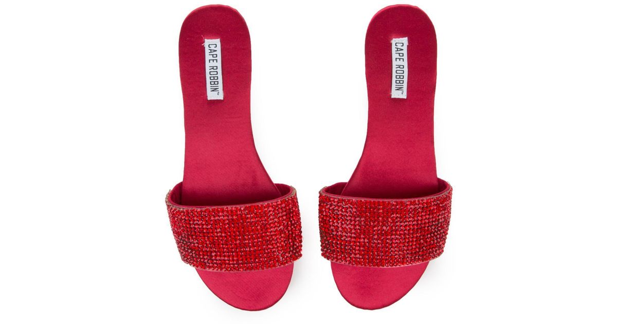 Cape Robbin Coma11 Sandal in Red Lyst Cape Robbin Coma11 Sandal in Red Lyst
