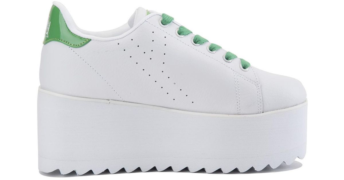 yru white platform sneakers