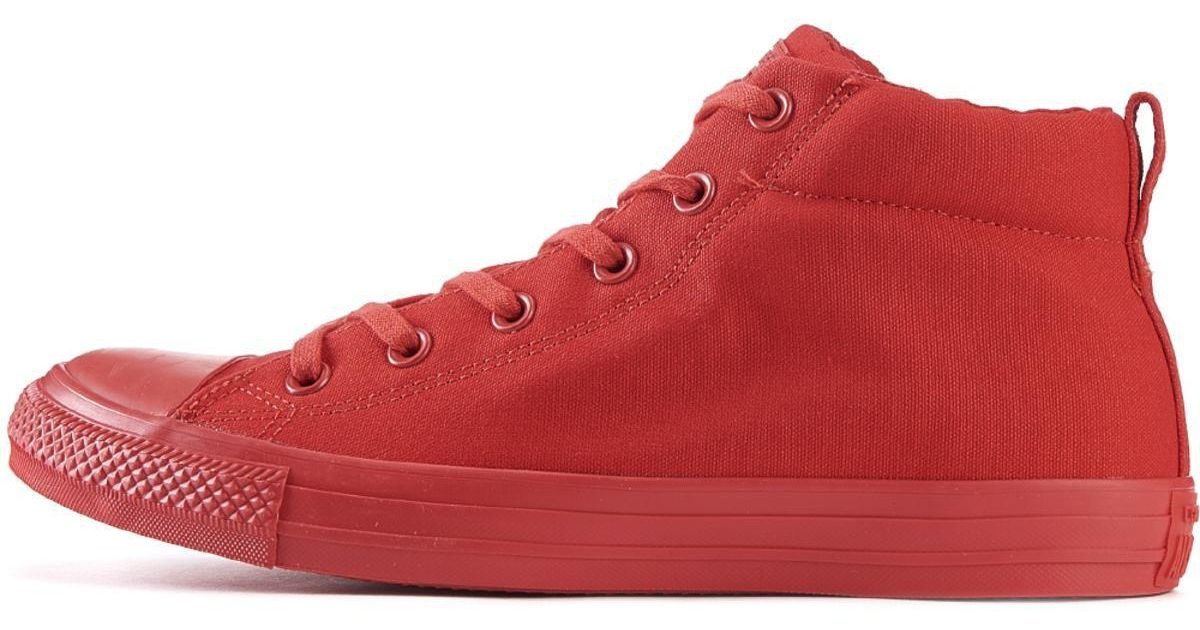Hi Street Mono Red Sneakers 