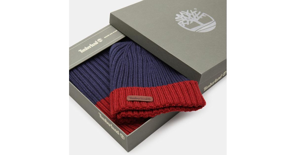 Coffret Cadeau Bonnet Et Écharpe Côtelés Timberland pour homme en ... Coffret Cadeau Bonnet Et Écharpe Côtelés Timberland pour homme en ...