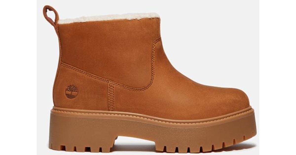 Timberland Stone Street Warm-Lined Platform Boot For in Brown | Lyst UK