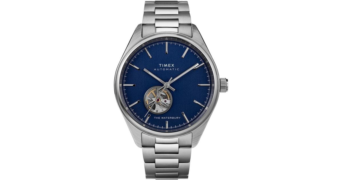 Timex waterbury cheap blue dial