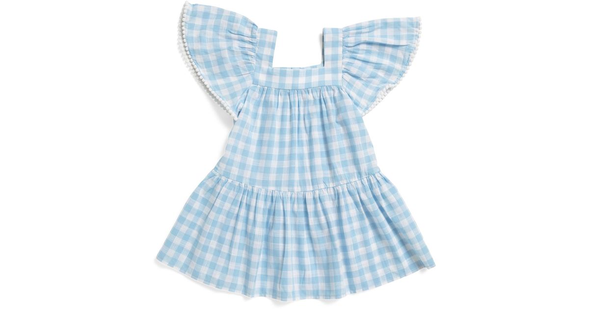 tj maxx beach dresses Toddler Girls Gingham Cover-Up Dress, Cotton in Blue tight mini dress