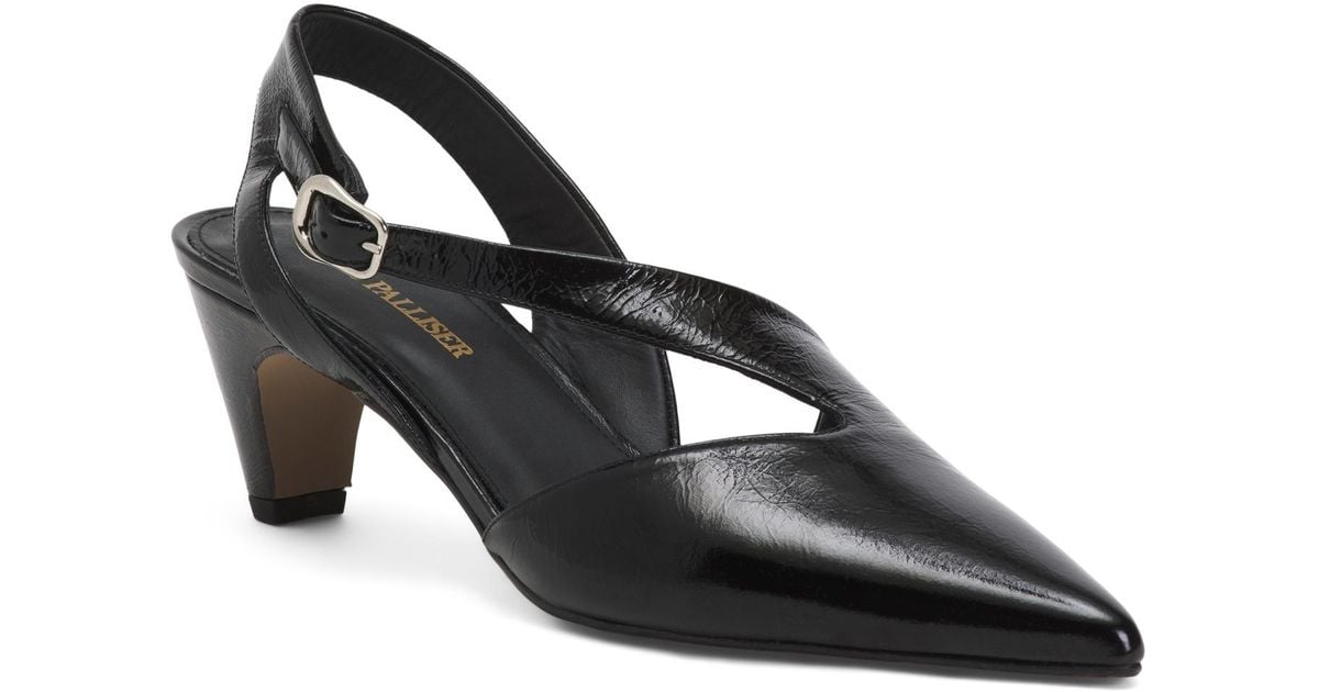 TJ Maxx Patent Leather Pointy Toe Heeled Shoes For in Black | Lyst