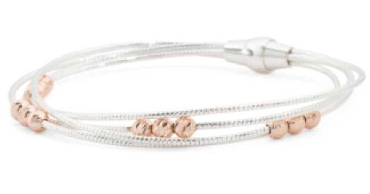 Lyst Tj Ma Made In Italy Sterling Silver Diamond Cut Bead Lyst Tj Ma Made In Italy Sterling Silver Diamond Cut Bead Bracelet Metallic
