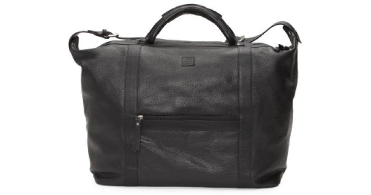 Lyst Tj Ma Made In Italy Leather Travel Bag Black