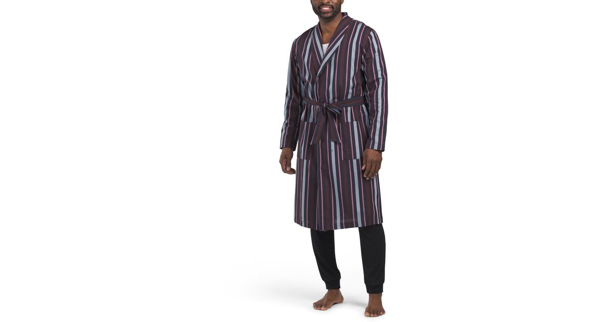 Knit Robe Patterns TJ Maxx Night And Day Cotton Shawl Collar Striped Robe For in Blue for ...