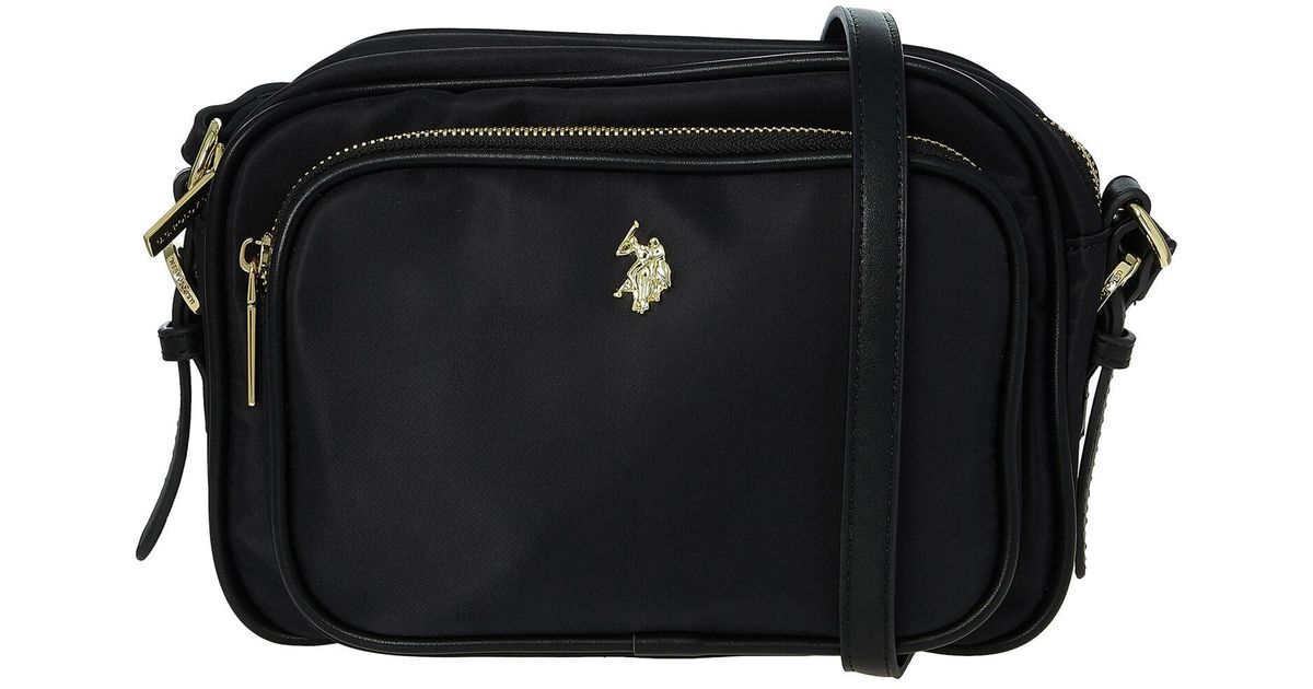 U.S. POLO ASSN. Synthetic Nylon Cross Body Bag in Black Lyst UK