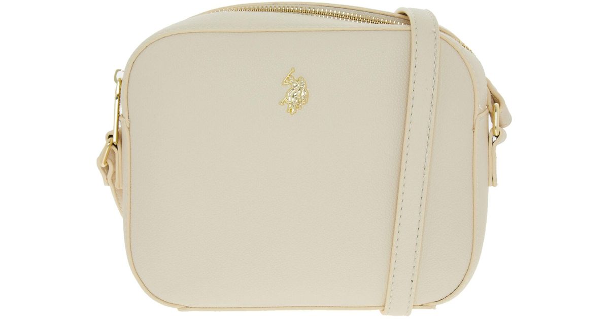 U.S. POLO ASSN. Off Emblem Logo Cross Body Bag in White Lyst UK