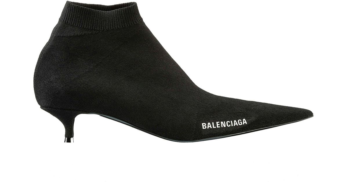 Balenciaga Knife Knit Sock Boots in Black | Lyst