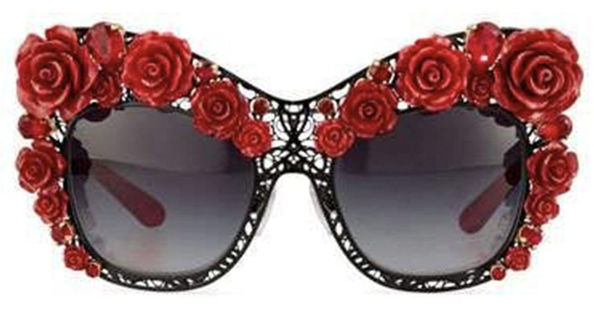 Dolce and gabbana rose cat eye sunglasses online