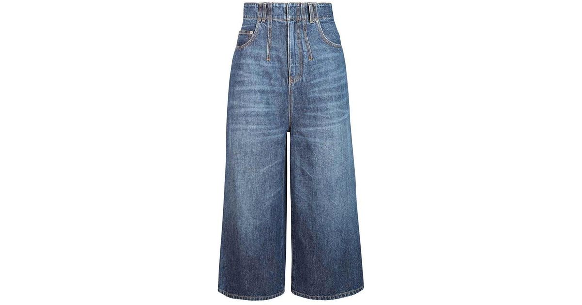 Dior Wide-leg Denim Jeans in Blue | Lyst