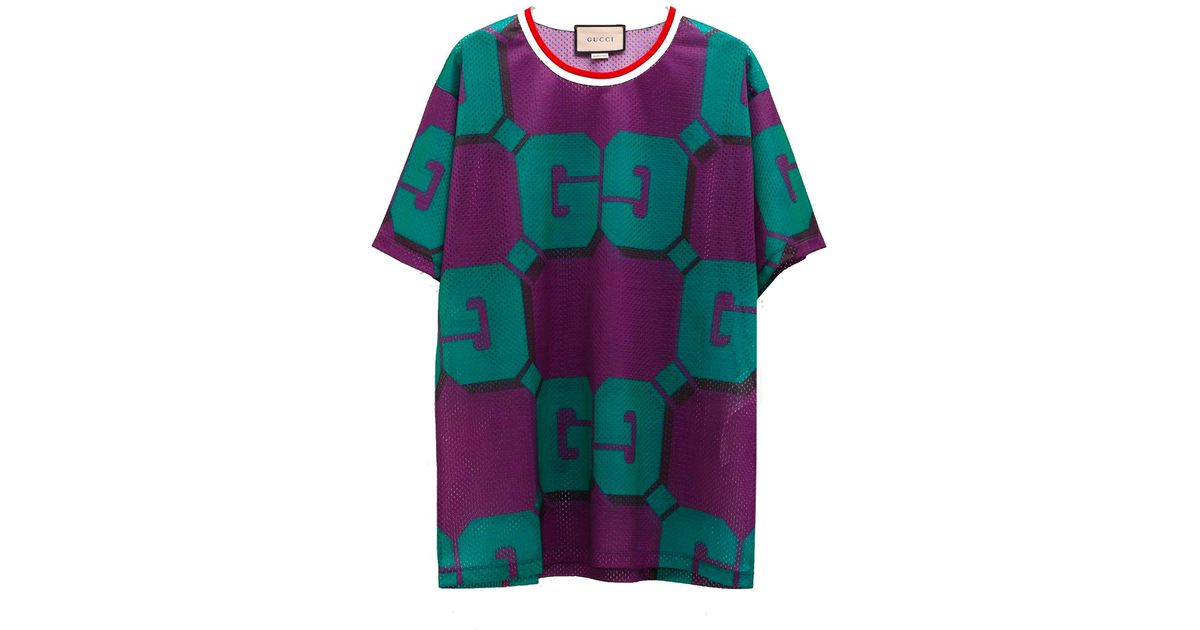 Gucci Gg Mesh T-shirt in Purple for Men | Lyst