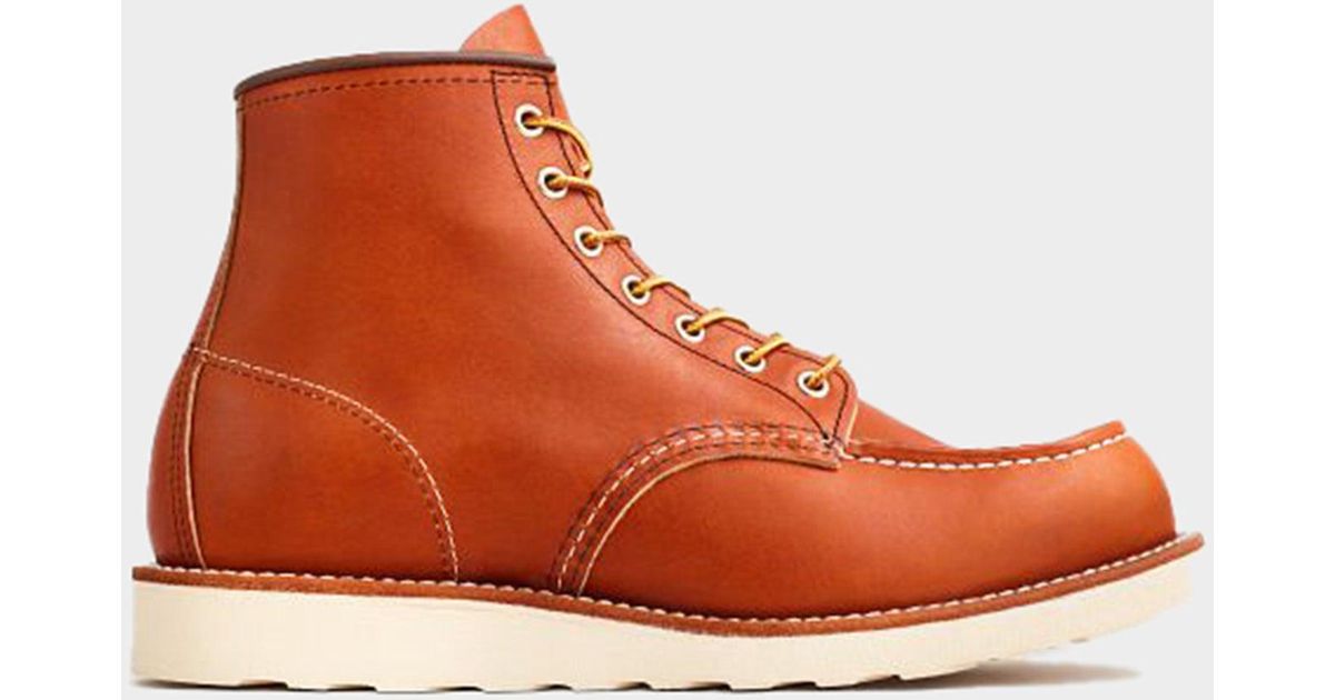 Red Wing Red Wing 6-in Classic Moc Legacy Leather in Orange for 