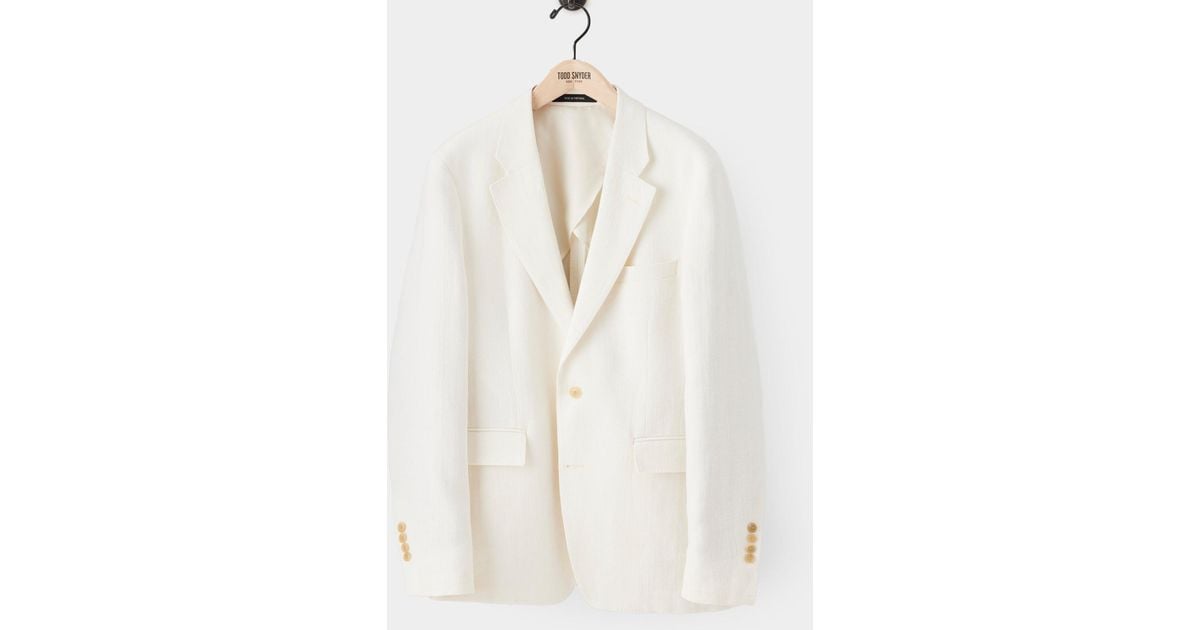 Todd Snyder White Broken Herringbone Sutton Suit Jacket for Men | Lyst