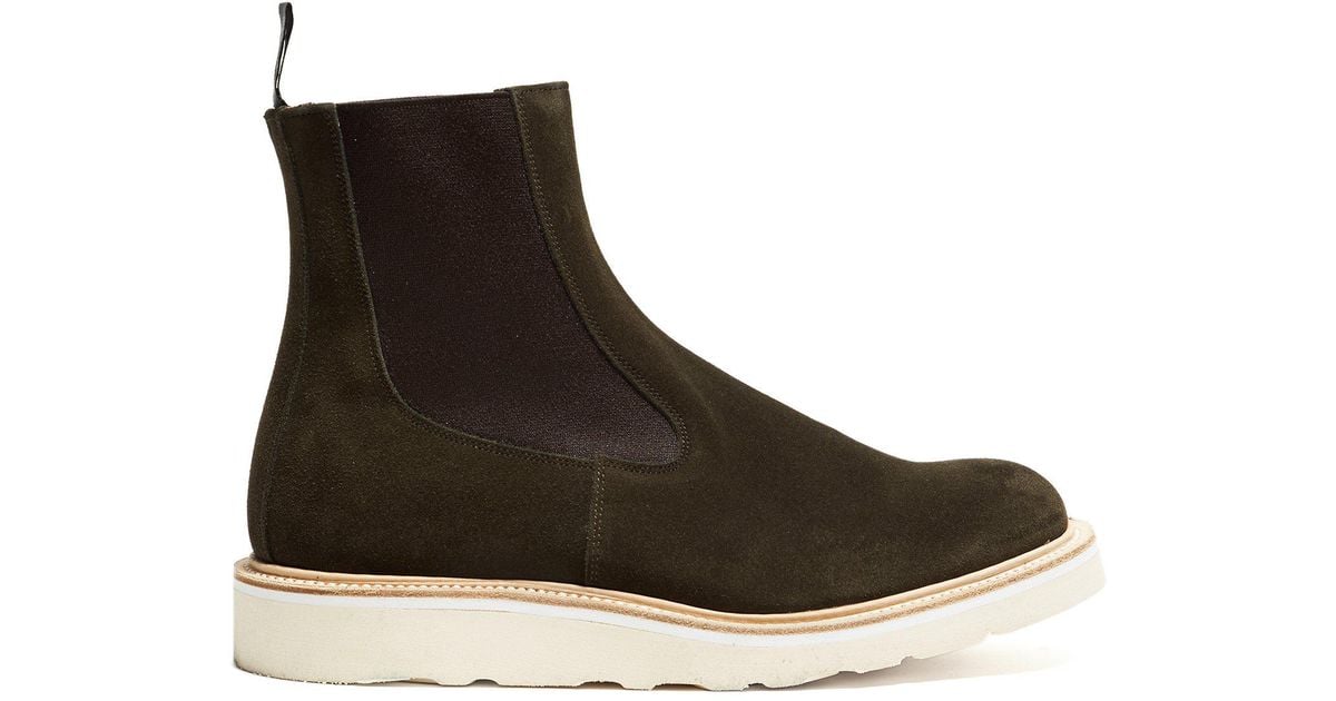 Tricker's Stephen Chelsea Boot In Earth Suede in Olive (Green) for Men -  Lyst