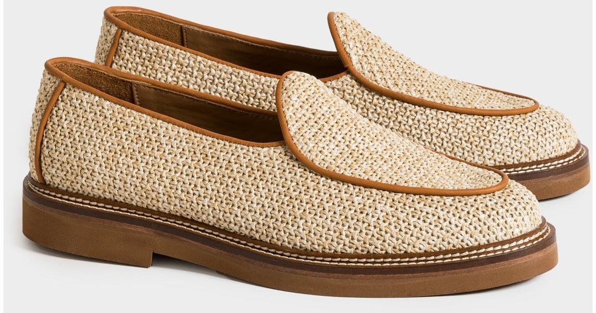 Jacques Soloviere Jacques Solovire Lex Raffia Loafer in Natural for Men ...