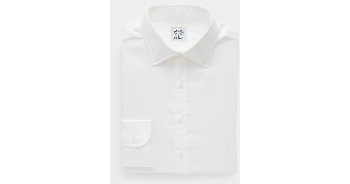 Todd Snyder Hamilton + White Herringbone Dress Shirt for Men | Lyst