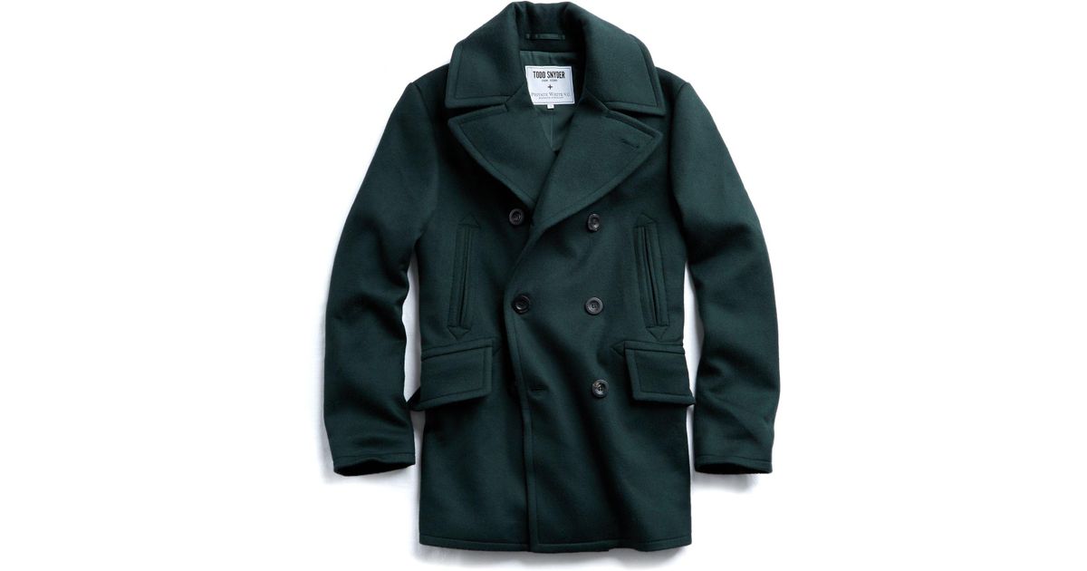 hunter green peacoat