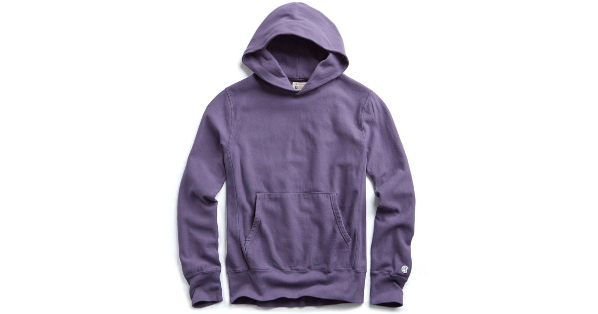 Todd Snyder Cotton Popover Hoodie Sweatshirt In Lavender in Purple for Men - Lyst