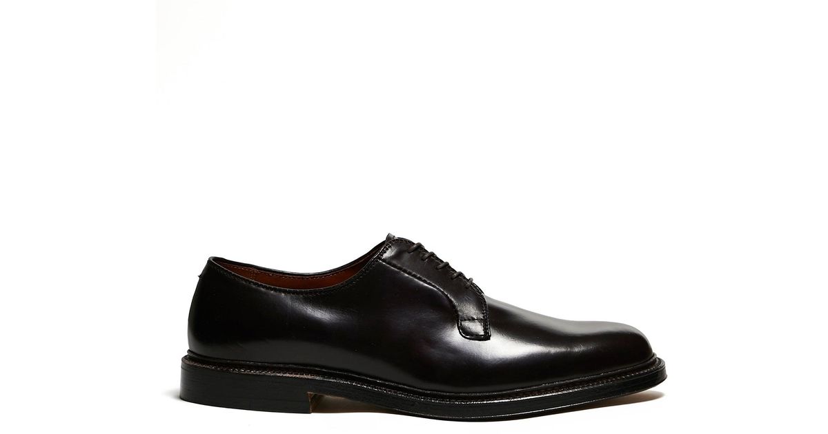 Alden Plain Toe Blucher Color 8 Shell Cordovan in Black for Men | Lyst