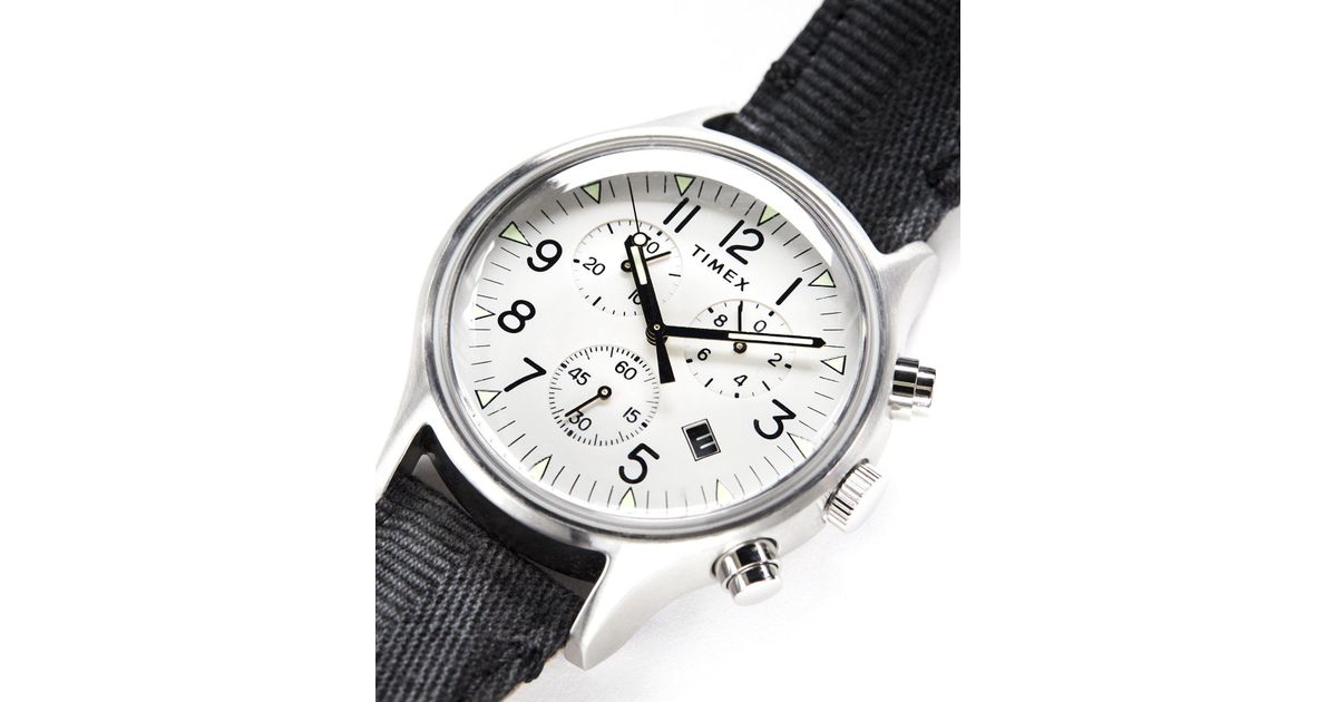 Timex Timex Mk1 Steel Chronograph With White Dial in Grey (Gray) for Men | Lyst