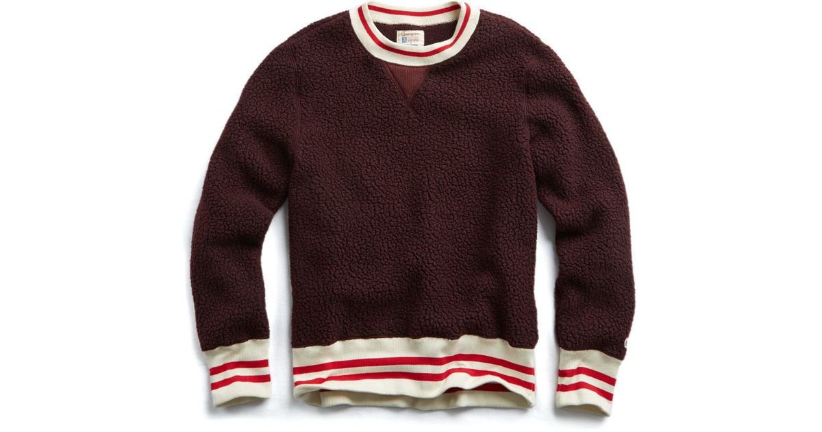 sherpa crewneck sweatshirt